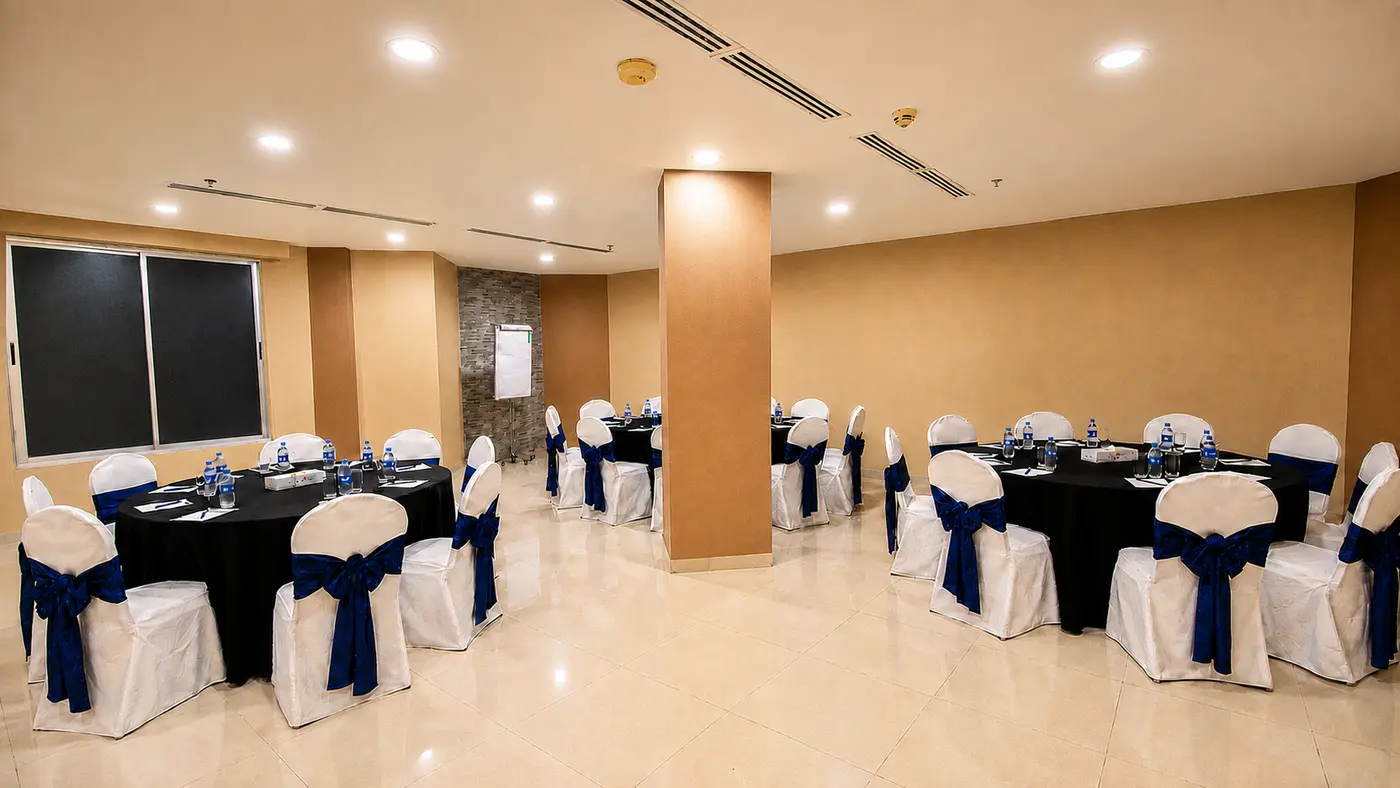 Imperial 3 event room prepared for guests at Sea Pearl